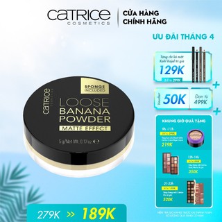 Phấn phủ dạng bột Catrice Loose Banana Powder cố định lớp trang điểm và che khuyết điểm 5g (932747)