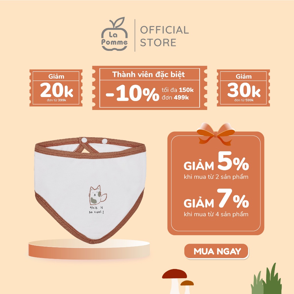 (DUY NHẤT T4 - MUA 2 GIẢM 5%, MUA 4 GIẢM 7%) Yếm La Pomme lovely baby