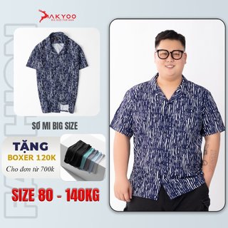 Áo Sơ Mi Cộc Tay Bigsize Nam 80-140kg AKYOO Cao Cấp, Co Giãn, Không Bai Mờ, Không Gây Khó Chịu Khi Mặc - SM CT LOANG