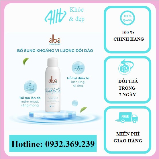 Xịt khoáng chăm sóc da giàu khoáng chất thiên nhiên Alba Skincare 150ml