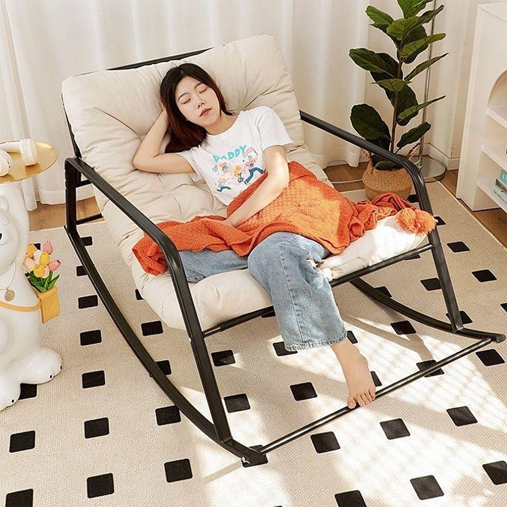 Ghế Bấp Bênh Thư Giãn Khung Thép Decor Phòng Khách Phòng Ngủ, Ghế Bập Bênh 2 Người | BigBuy360 - bigbuy360.vn