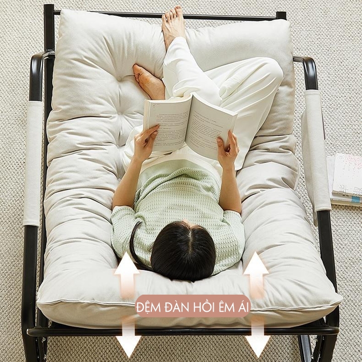 Ghế Bấp Bênh Thư Giãn Khung Thép Decor Phòng Khách Phòng Ngủ, Ghế Bập Bênh 2 Người | BigBuy360 - bigbuy360.vn