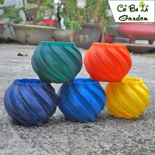 Chậu nhựa trồng sen đá,xương rồng , hình tròn xoáy