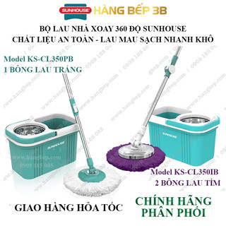 Bộ lau nhà 360 độ Sunhouse KS-CL350PB / KS-CL350IB chính hãng Sunhouse