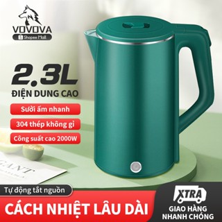 VOVOVA 2.3L Ấm đun nước điện Ấm đun siêu tốc 304 thép không gỉ electric kettle electric pot