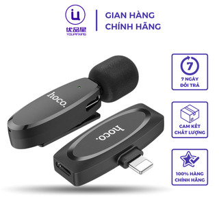 Mic thu âm cài áo không dây HOCO L15 nhỏ gọn bắt âm và lọc tốt