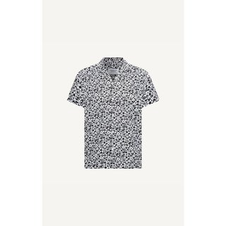 Áo Sơ Mi Tay Ngắn Americus Gosani AG525 Hoạ Tiết Chất Vải Cotton Mềm Hoạ Tiết Màu Trắng