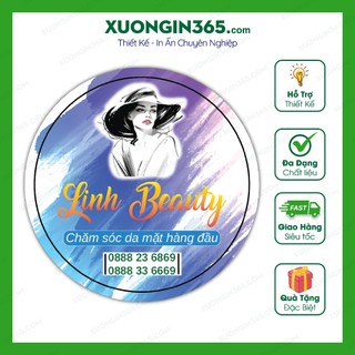 Decal giấy/nhựa, cán bóng - mờ in theo yêu cầu, kích thước yêu cầu