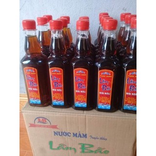 Nước mắm truyền thống Lâm Bão chai 500ml loại nắp đỏ 25-27 độ đạm