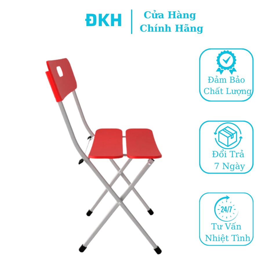 Ghế dựa xếp 3 lá sắt sơn Qui Phúc