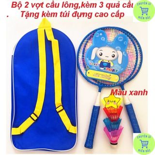 Bộ vợt cầu lông trẻ em, tặng kèm 3 quả cầu. Vợt cầu lông cho bé