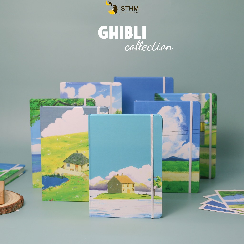 Ghibli collection - Sổ tay bìa cứng in tranh - 160 trang giấy kem 100gsm - STHM stationery