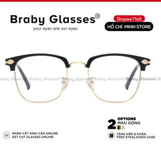 Kính lão đọc sách Braby Glasses viễn thị cho người lớn tuổi sẵn độ Nhựa cao cấp kiểu dáng mảnh siêu nhẹ KL03