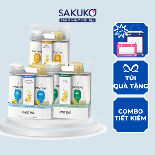 Cặp dầu gội xả Pantene SAKUKO chăm sóc tóc chắc khoẻ, suôn mượt nội địa Nhật