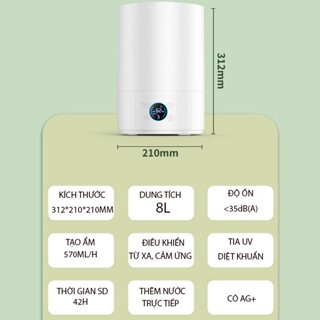 (Có REMOTE)Máy phun sương tạo ẩm Xiaomi/Beemi dung tích 8 lít diệt khuẩn cao cấp,máy khuếch tán tinh dầu mini