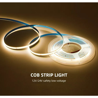 LED dây COB  12V cuộn 5m giá rẻ, siêu mượt, cho ánh sáng đẹp ...dùng lắp tủ, kệ, hắt tường