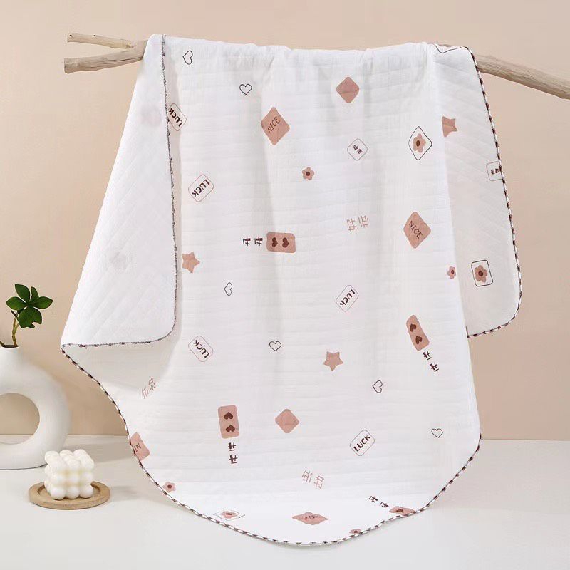 Chăn cotton QC, choàng ủ, khăn quấn bé sơ sinh chất cotton, kích thước rộng