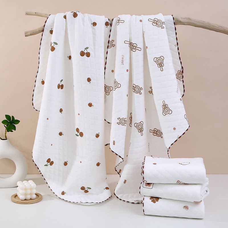 Chăn cotton QC, choàng ủ, khăn quấn bé sơ sinh chất cotton, kích thước rộng