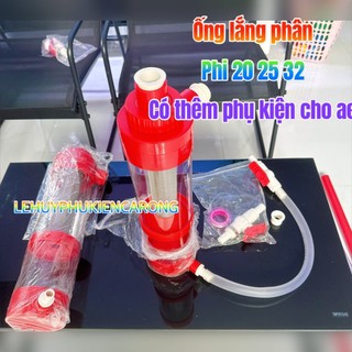 Ống lắng phân hồ cá phi 20 25 32mm kèm phụ kiện giành cho bể cá