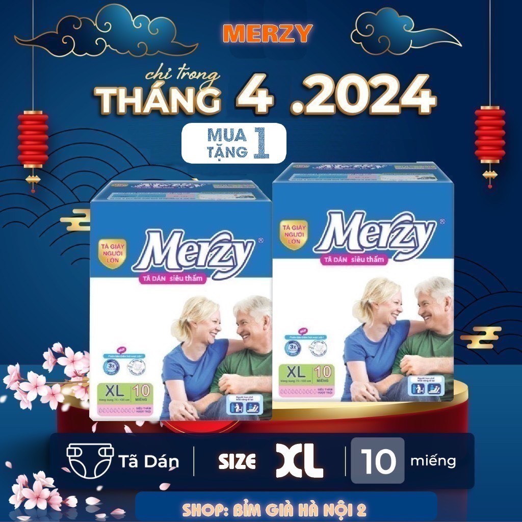 (Sỉ 100m) Bỉm già Merzy Size ML10 XL10 Siêu thấm #bỉm merzy #tã merzy #bỉm merzy #merzy ML20 XL20 #a