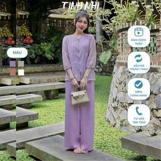 Pháp phục đi lễ voan tơ 2 lớp TINNH NHI mềm mại thoải mái PP54