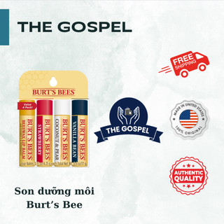   HÀNG MỸ  Son dưỡng môi Burt’s Bees Lip Balm không màu 100% thành phần thiên nhiên - Nhiều mùi hương 