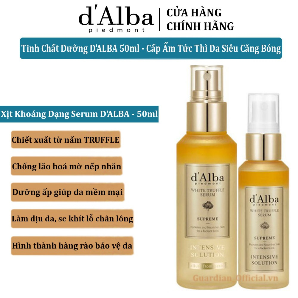 Xịt khoáng dạng serum D'ALBA giúp da căng bóng [Chính Hãng 100% ]