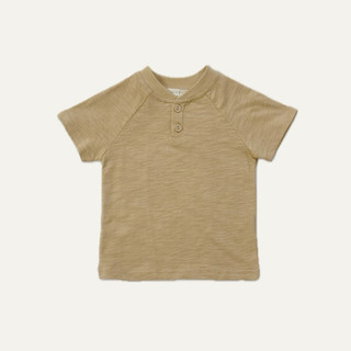 Henley Slub Cotton Shirt macro & micro (Áo Phông Bé Trai Cổ Bổ Trụ)