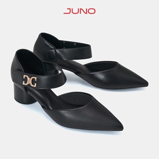 Giày Cao Gót Nữ 5cm Thời Trang Juno Quai Hậu Xé Dán Có Khoá CG05130