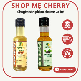 Dầu ăn dặm ép lạnh các vị cho bé dầu hạt chia, dầu hạnh nhân ép lạnh 100ml