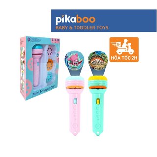 Đèn pin chiếu hình Pikaboo 24 hình ngộ nghĩnh đáng yêu gồm hình động vật siêu nhân hoa quả gần gũi