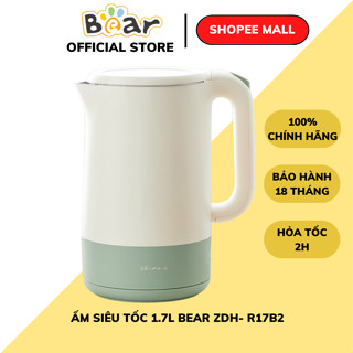 Ấm siêu tốc Bear ZDH- R17B2 1.7L, 1800W, Đun siêu tốc lõi inox, Làm nóng nhanh an toàn, BH 18 Tháng