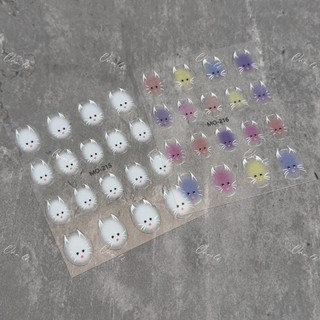 Sticker mẫu thỏ dán móng chuyên dùng làm nail dán móng