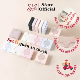 Combo 6 Quần Lót Nữ Su Thạch Băng Lụa Kháng Khuẩn Siêu Tàng Hình AN6135