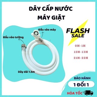 dây cấp nước máy giặt 1,5M 1 đầu ren 21
