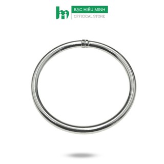 Lắc tay nam bạc ta s99 kiềng trơn tròn to đường kính 5.8mm bạc hiểu minh ltn044