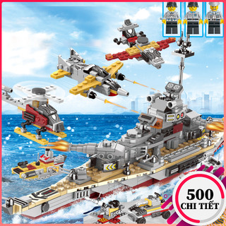 MÔ HÌNH LẮP RÁP LOGO Tàu CHIẾN 500 CHI TIẾT Warship 18 CÁCH CHƠI NHỰA ABS AN TOÀN 3C DỄ LẮP MẢNH GHÉP CHẮC CHẮN