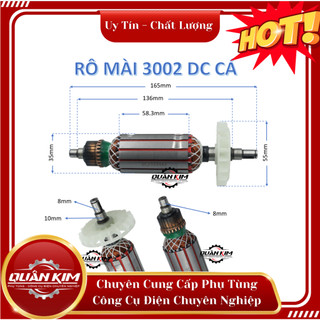Rotor/ruột máy mài Crown 3002 cá tặng kèm chổi than