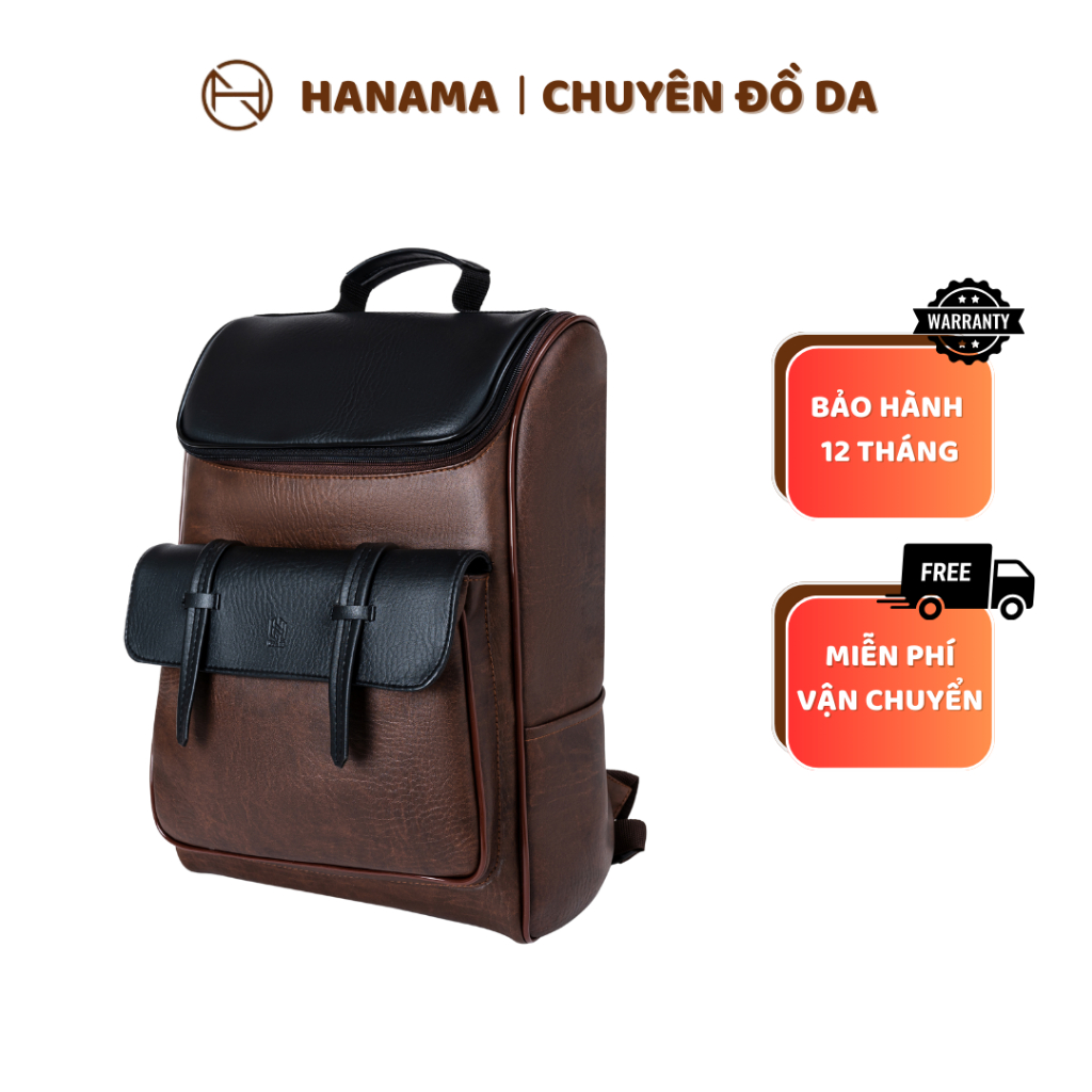 Balo di hoc  da PU cao cấp pro chống nước thời trang nam và nữ -HN BON 4