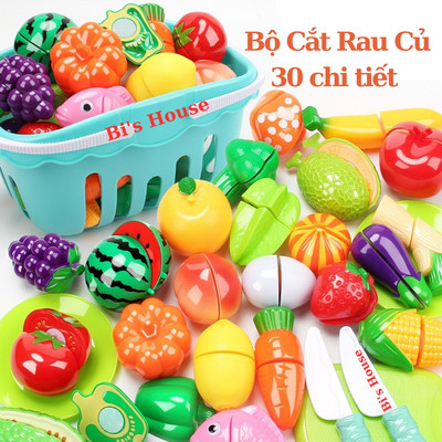 Đồ Chơi Cắt Trái Cây Và Rau Củ Bằng Nhựa  Cho Bé
