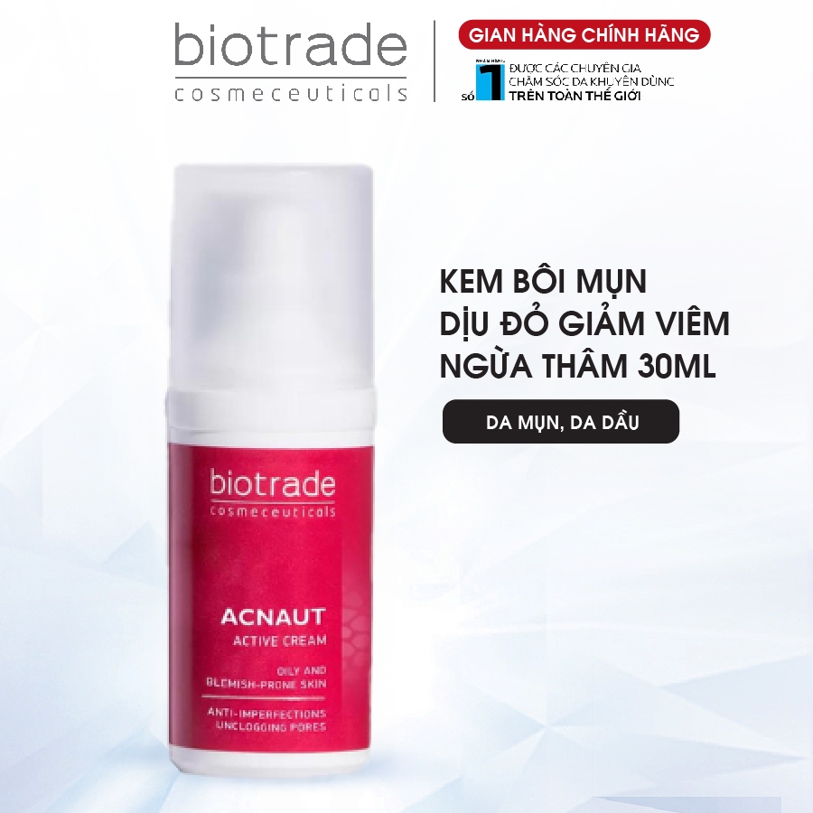 Kem chấm Mụn Biotrade Acnaut Active Cream dịu đỏ, mờ thâm Biotrade 30ml