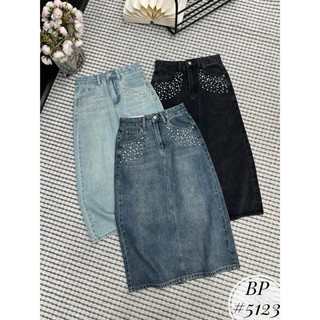 Chân váy jeans túi đá dáng dài midi hàng qcl1 ms28991