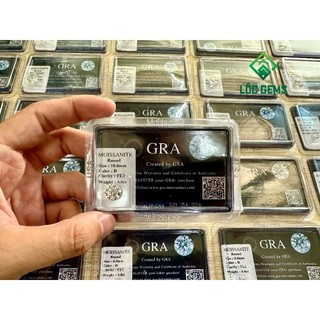 (Size 3.5 - 6.5mm) Kim Cương Moissanite Nước D/FL2 ( Very Good), Giấy kiểm định quốc tế GRA, Hàng Mỹ USA