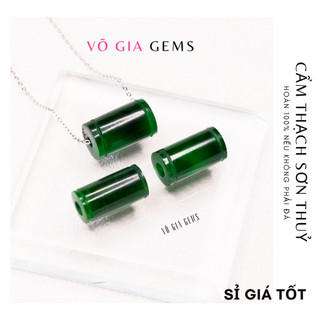Lu thống sơn thuỷ xanh đen dùng xỏ vòng tay, làm mặt dây chuyền VÕ GIA GEMS