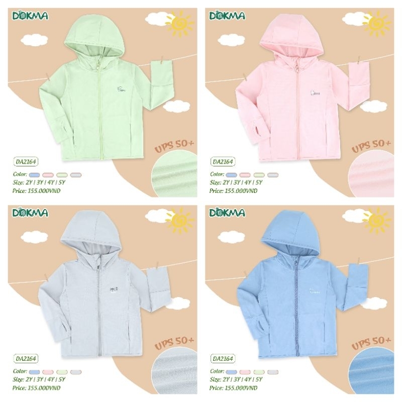 [Dokma] Áo chống nắng Dokma cho bé trai, bé gái
