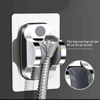 Giá đỡ vòi sen dán tường chịu lực - giá đỡ bát sen tắm nhựa abs siêu bền, không cần khoan đục