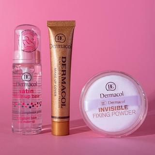[COMBO MAKEUP] SERUM LÓT KIỀM DẦU + KEM NỀN DERMACOL + PHẤN BỘT