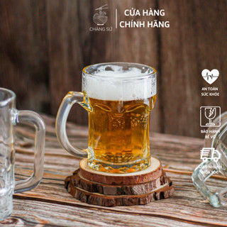 Ly thuỷ tinh có quai uống bia, trà đá, nước mía - Cốc thủy tinh bia hơi Hà Nội - Ly thủy tinh cao cấp - Vỡ 1 đổi 1