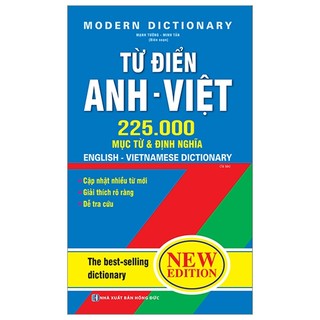 Sách - từ điển anh việt 225000 mục từ & định nghĩa