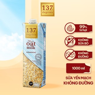 [HỘP 1L] Sữa hạt Yến Mạch không đường 137 DEGREES Thái Lan Bổ Dưỡng, Heathy, Ăn Chay, Ăn Kiêng